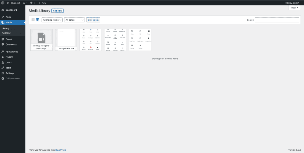 WordPress Media Library to fix Animated GIFs Not Working in WordPress