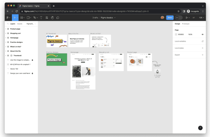 front-page-design-Figma create a new project
