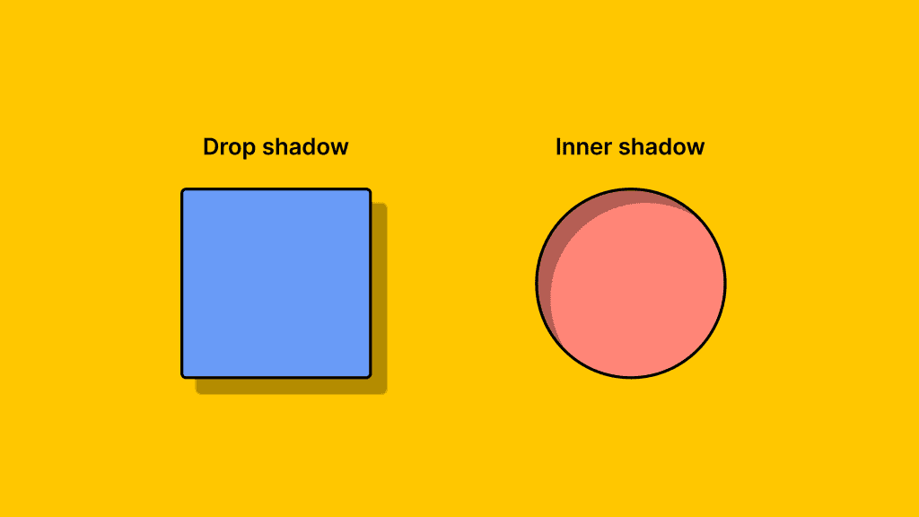 drop shadows and inner shadows effects in Figma