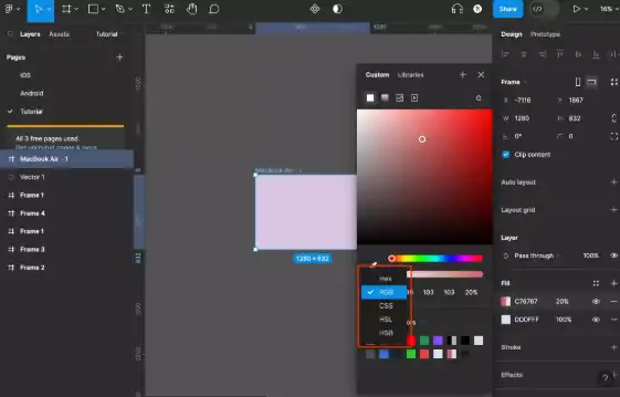 Best Page Colors in Figma